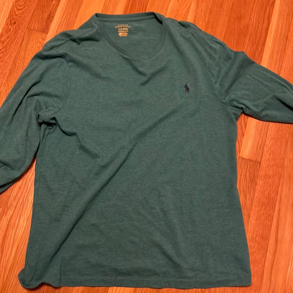 Green Polo Ralph Lauren slim fit long sleeve shirt